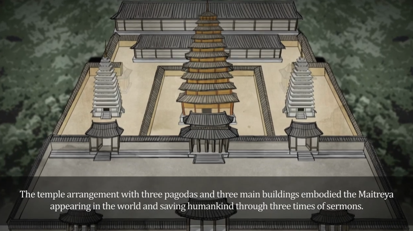 clip(2022)  "A temple architectural arrangement that shows the creativity of Baekje people" 이미지
