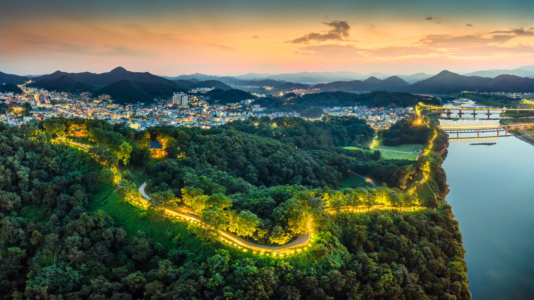 공산성 여름 공산성 전경 이미지