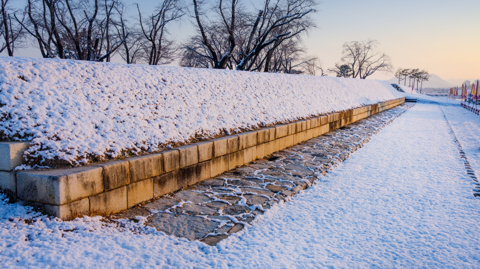왕궁리 유적 겨울 궁장 이미지